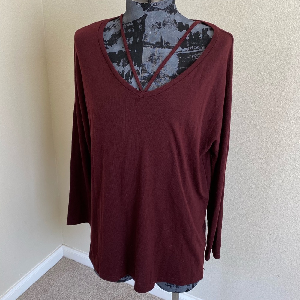Loveriche Burgundy Sweater Sz 1x